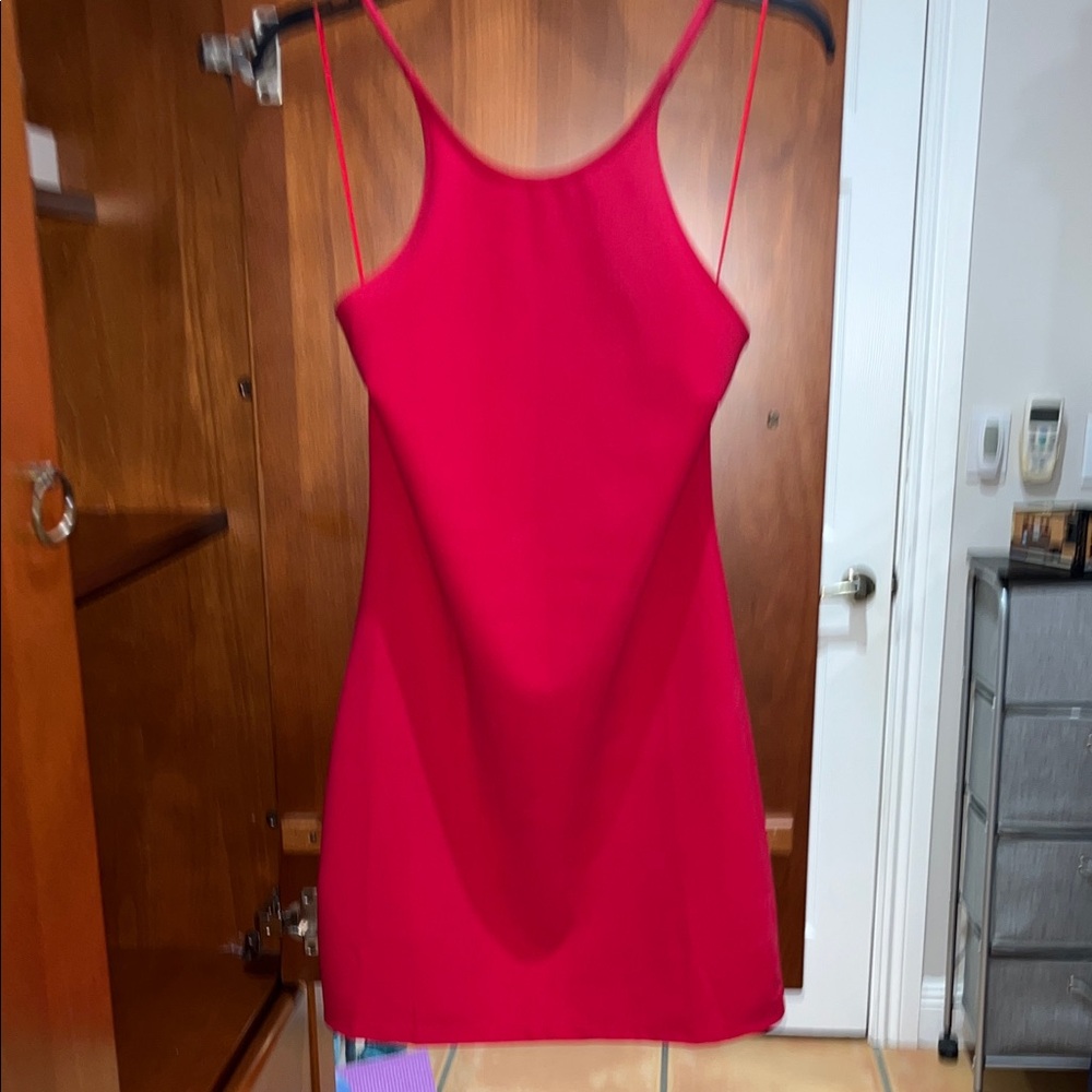 Mango Vibrant Red Backless Dress - Picture 8 of 10